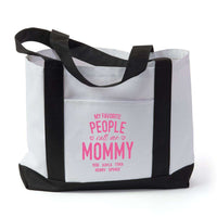 Load image into Gallery viewer, Designs by MyUtopia Shout Out:My Favorite People Call Me Mommy Personalized Canvas Totebag Gym / Beach / Pool Gear Bag
