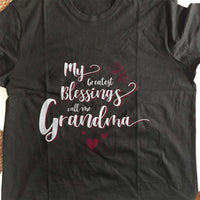 Load image into Gallery viewer, Designs by MyUtopia Shout Out:My Greatest Blessings Call Me Grandma Adult Unisex Cotton Short Sleeve T-Shirt
