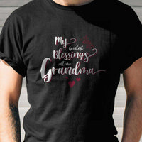 Load image into Gallery viewer, Designs by MyUtopia Shout Out:My Greatest Blessings Call Me Grandma Adult Unisex Cotton Short Sleeve T-Shirt
