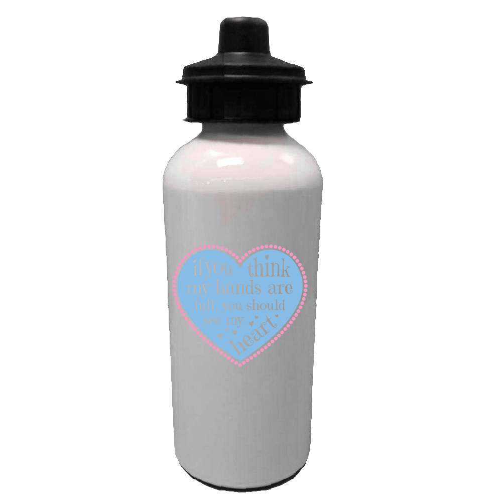Designs by MyUtopia Shout Out:My Hands are as Full as My Heart 14 oz Stainless Steel Reusable Water Bottle (No Personalization),Default Title,Water Bottles