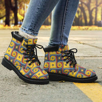 Load image into Gallery viewer, Designs by MyUtopia Shout Out:My Happy Place Galifrey One Carpet All Season Vegan Suede Boots
