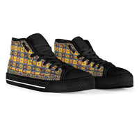 Load image into Gallery viewer, Designs by MyUtopia Shout Out:My Happy Place Galifrey One Carpet Canvas Hightop Shoes
