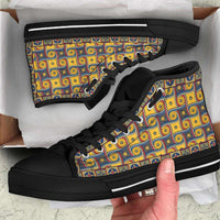 Load image into Gallery viewer, Designs by MyUtopia Shout Out:My Happy Place Galifrey One Carpet Canvas Hightop Shoes
