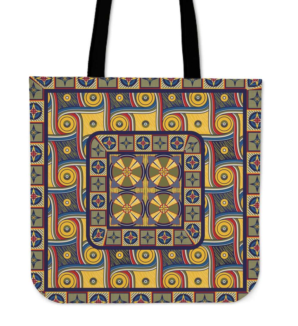 Designs by MyUtopia Shout Out:My Happy Place Galifrey One Carpet Fabric Reusable Shopping Tote