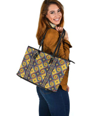 Load image into Gallery viewer, Designs by MyUtopia Shout Out:My Happy Place Gallifrey One Carpet Vegan Leather Tote Purse,Large (11 x 17 x 6) inches / Multi,tote bag purse
