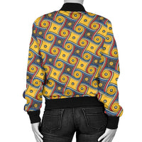Load image into Gallery viewer, Designs by MyUtopia Shout Out:My Happy Place Gallifrey One Carpet Women&#39;s Bomber Jacket
