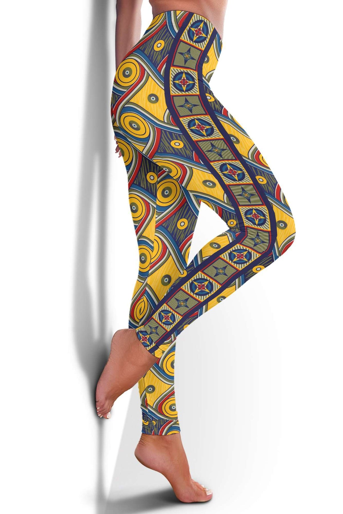 Designs by MyUtopia Shout Out:My Happy Place Gallifrey One High Waist Fashion Yoga Fitness Leggings