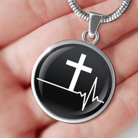 Load image into Gallery viewer, Designs by MyUtopia Shout Out:My Heart Beats Faith Christian Handcrafted Necklace
