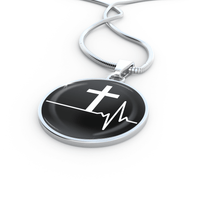 Load image into Gallery viewer, Designs by MyUtopia Shout Out:My Heart Beats Faith Christian Handcrafted Necklace
