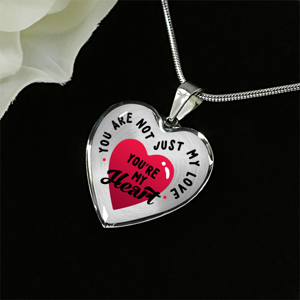 Designs by MyUtopia Shout Out:My Love My Heart Bangle,Luxury Adjustable Necklace / No / Red/Silver,Necklace