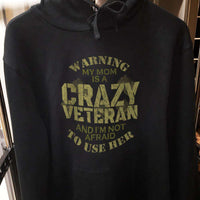 Load image into Gallery viewer, Designs by MyUtopia Shout Out:My Mom Is A Crazy Veteran Core Fleece Pullover Hoodie

