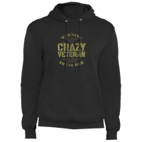 Load image into Gallery viewer, Designs by MyUtopia Shout Out:My Mom Is A Crazy Veteran Core Fleece Pullover Hoodie,S / Jet Black,Pullover Hoodie

