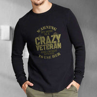 Load image into Gallery viewer, Designs by MyUtopia Shout Out:My Mom Is A Crazy Veteran Long Sleeve Ultra Cotton T-Shirt

