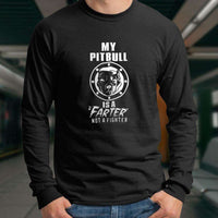 Load image into Gallery viewer, Designs by MyUtopia Shout Out:My Pitbull is a Farter, Not a Fighter Adult Long Sleeve Tee
