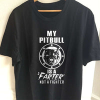 Load image into Gallery viewer, Designs by MyUtopia Shout Out:My Pitbull is a Farter, Not a Fighter Adult Unisex T-Shirt

