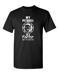 Load image into Gallery viewer, Designs by MyUtopia Shout Out:My Pitbull is a Farter, Not a Fighter Adult Unisex T-Shirt,Black / S,Adult Unisex T-Shirt
