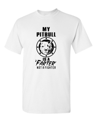 Load image into Gallery viewer, Designs by MyUtopia Shout Out:My Pitbull is a Farter, Not a Fighter Adult Unisex T-Shirt,White / S,Adult Unisex T-Shirt
