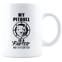 Load image into Gallery viewer, Designs by MyUtopia Shout Out:My Pitbull is a Farter, Not a Fighter Ceramic Coffee Cup,11oz / White,Coffee Cup
