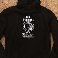 Load image into Gallery viewer, Designs by MyUtopia Shout Out:My Pitbull is a Farter, Not a Fighter Pullover Hoodie
