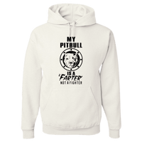 Load image into Gallery viewer, Designs by MyUtopia Shout Out:My Pitbull is a Farter, Not a Fighter Pullover Hoodie,White / S,Pullover Hoodie
