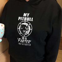 Load image into Gallery viewer, Designs by MyUtopia Shout Out:My Pitbull is a Farter, Not a Fighter Pullover Hoodie
