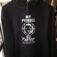Load image into Gallery viewer, Designs by MyUtopia Shout Out:My Pitbull is a Farter, Not a Fighter Pullover Hoodie
