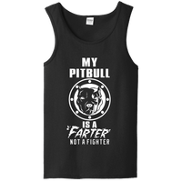 Load image into Gallery viewer, Designs by MyUtopia Shout Out:My Pitbull is a Farter, Not a Fighter Unisex Tank Top,Black / S,Tank Tops
