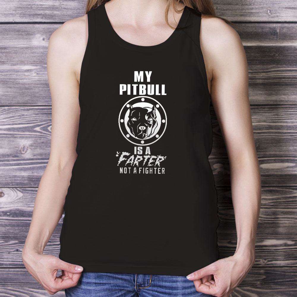My Pitbull is a Farter Not a Fighter Unisex Tank Top Designs by MyUtopia Shout Out