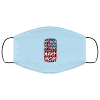 Load image into Gallery viewer, Designs by MyUtopia Shout Out:My Soldier, My Son, My Hero, Army Mom Adult Fabric Face Mask with Elastic Ear Loops,Fabric Face Mask / Blue / Adult,Fabric Face Mask
