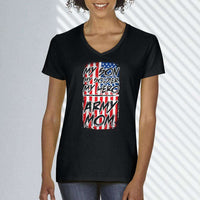 Load image into Gallery viewer, Designs by MyUtopia Shout Out:My Son My Soldier My Hero Army Mom Ladies&#39; V-Neck T-Shirt

