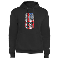 Load image into Gallery viewer, Designs by MyUtopia Shout Out:My Son My Soldier My Hero Army Mom on an American Flag Core Fleece Pullover Hoodie,Jet Black / S,Pullover Hoodie
