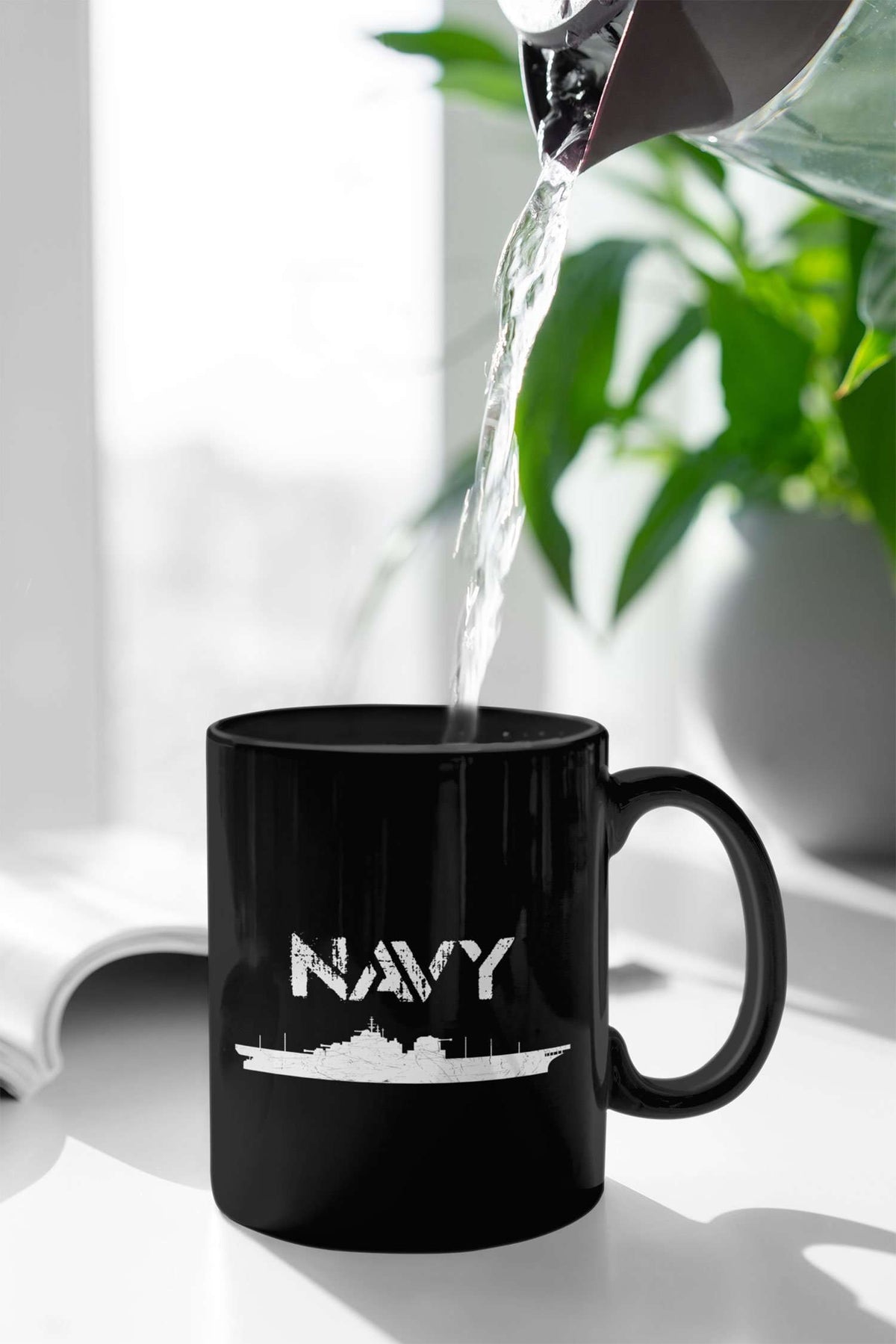 Designs by MyUtopia Shout Out:Navy Battleship Ceramic Coffee Mug