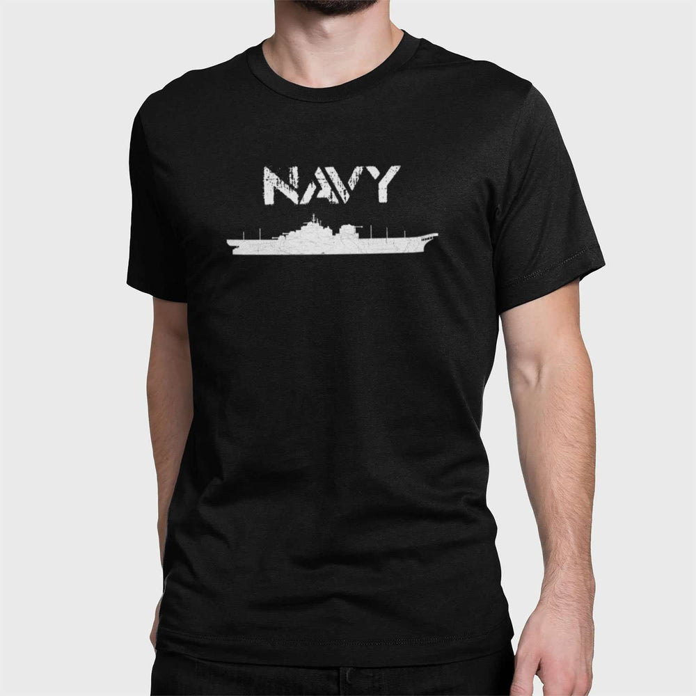 Designs by MyUtopia Shout Out:Navy Battleship Unisex Jersey Short-Sleeve T-Shirt