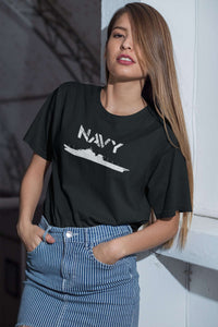 Load image into Gallery viewer, Designs by MyUtopia Shout Out:Navy Battleship Unisex Jersey Short-Sleeve T-Shirt
