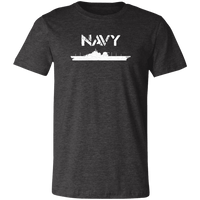 Load image into Gallery viewer, Designs by MyUtopia Shout Out:Navy Battleship Unisex Jersey Short-Sleeve T-Shirt,Dark Grey Heather / X-Small,Adult Unisex T-Shirt
