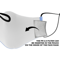 Load image into Gallery viewer, Designs by MyUtopia Shout Out:Navy Veteran Flag Anchor Light Blue Fitted Face Mask w. Adjustable Ear Loops
