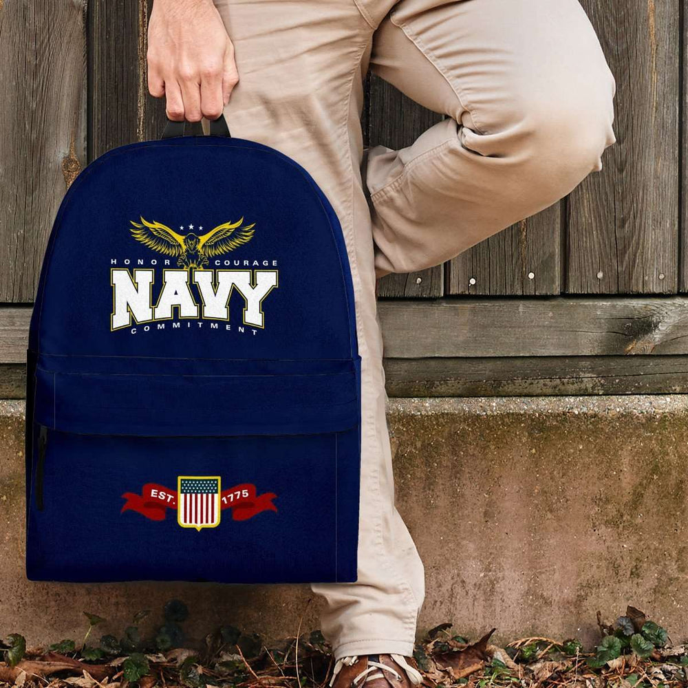 Designs by MyUtopia Shout Out:Navy Wings Backpack,Large (18 x 14 x 8 inches) / Adult (Ages 13+) / Dark Blue,Backpacks