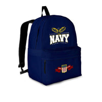 Load image into Gallery viewer, Designs by MyUtopia Shout Out:Navy Wings Backpack
