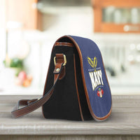 Load image into Gallery viewer, Designs by MyUtopia Shout Out:Navy Wings Canvas Saddlebag Style Crossbody Purse
