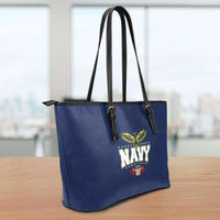 Load image into Gallery viewer, Designs by MyUtopia Shout Out:Navy Wings Faux Leather Totebag Purse
