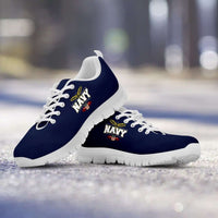 Load image into Gallery viewer, Designs by MyUtopia Shout Out:Navy Wings Running Shoes,Kid&#39;s / Kid&#39;s 11 CHILD (EU28) / Navy Blue/White,Running Shoes
