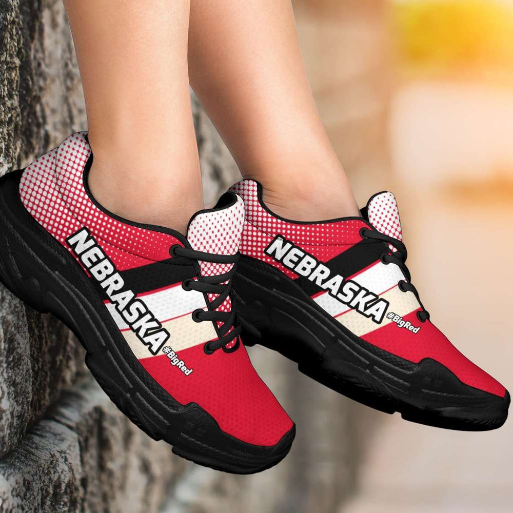 Designs by MyUtopia Shout Out:Nebraska #BigRed Chunky Sneakers