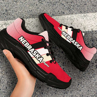 Load image into Gallery viewer, Designs by MyUtopia Shout Out:Nebraska #BigRed Chunky Sneakers
