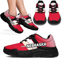 Load image into Gallery viewer, Designs by MyUtopia Shout Out:Nebraska #BigRed Chunky Sneakers
