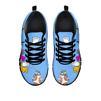Load image into Gallery viewer, Designs by MyUtopia Shout Out:Nekos Chasing BB-8  Mesh Running Shoes,Blue / Black / Ladies US5 (EU35),Running Shoes
