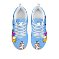 Load image into Gallery viewer, Designs by MyUtopia Shout Out:Nekos Chasing BB-8  Mesh Running Shoes,Blue / White / Ladies US5 (EU35),Running Shoes
