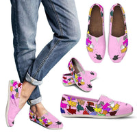 Load image into Gallery viewer, Designs by MyUtopia Shout Out:Nekos Chasing Mouse Droid - Casual Canvas Slip on Shoes Women&#39;s Flats
