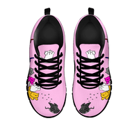 Load image into Gallery viewer, Designs by MyUtopia Shout Out:Nekos Chasing Mouse Droid - Women&#39;s Running Shoes,Pink / Black / Ladies US5 (EU35),Running Shoes
