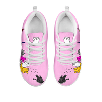 Load image into Gallery viewer, Designs by MyUtopia Shout Out:Nekos Chasing Mouse Droid - Women&#39;s Running Shoes,Pink / White / Ladies US5 (EU35),Running Shoes
