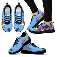 Load image into Gallery viewer, Designs by MyUtopia Shout Out:Nekos Chasing Mouse Droid - Women&#39;s Running Shoes
